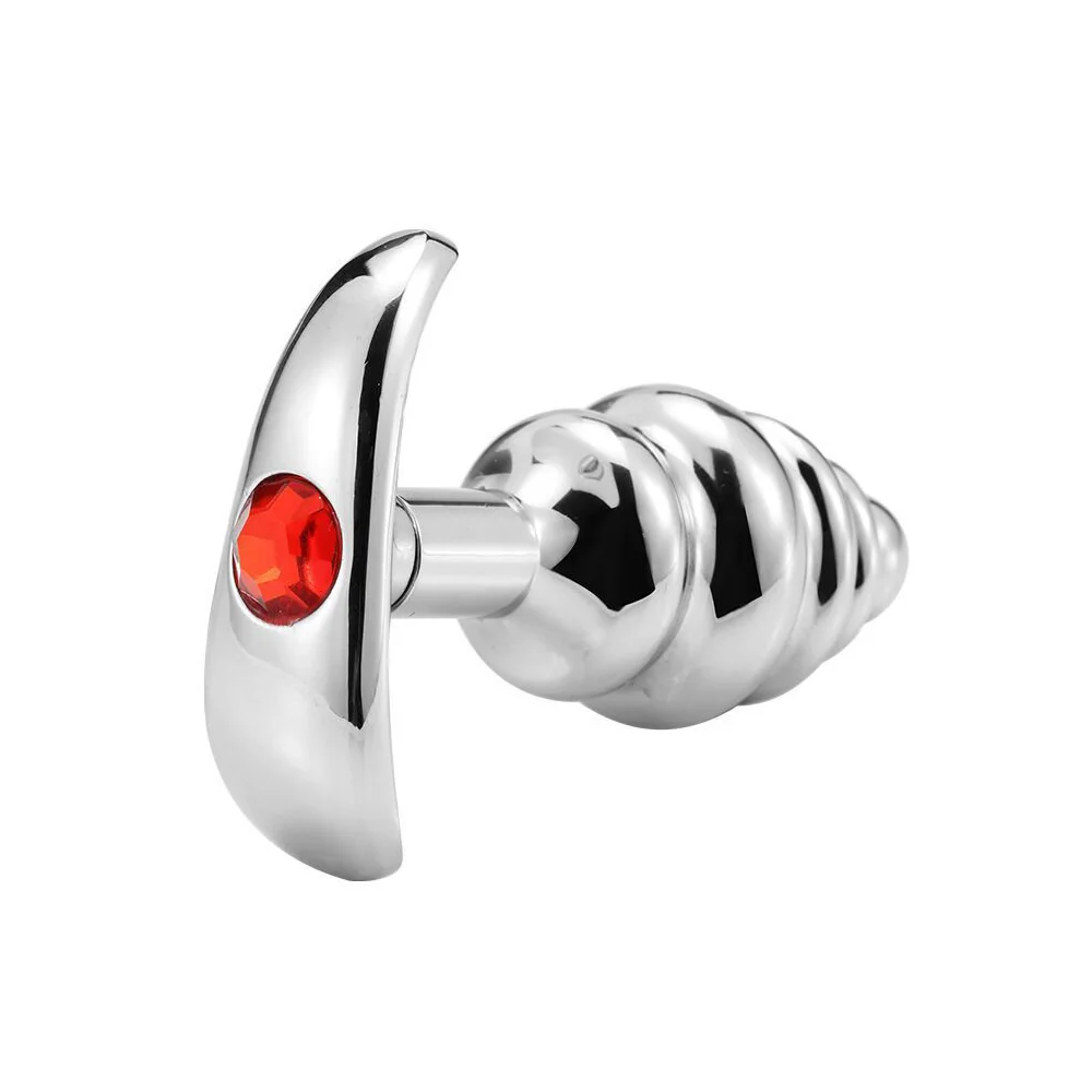 Спиральная металлическая Анальная пробка искусственная Массажная секс-игрушки