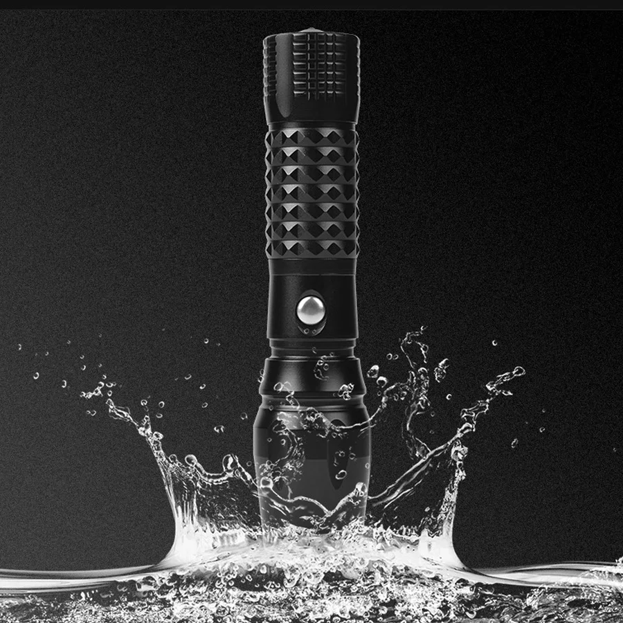 

Three aaa26650 universal stretch focusing flashlight A306