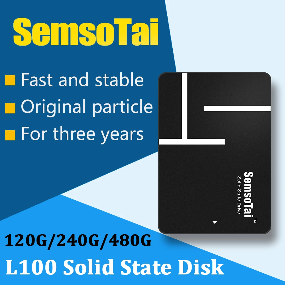 SemsoTai 2 5 дюймовый ssd 120 ГБ hdd SATA III 3D NAND Flash TLC 450 МБ/с./с силиконовые движения