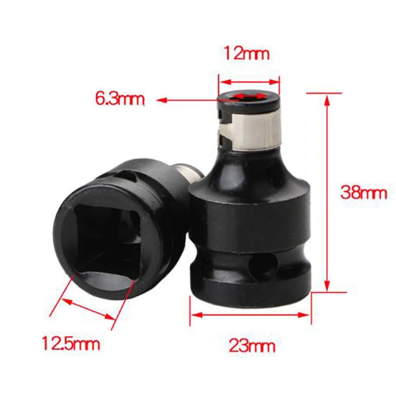 

1/4In 1/2In Hex Shank Drill Bit Chuck Adapter Converter Tool For Impact Wrench