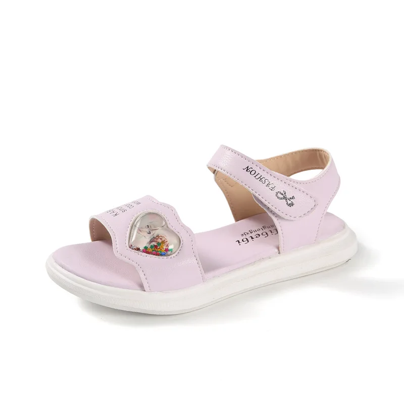 Сандалии детские с бантом пляжная обувь для девочек плоская подошва летние туфли