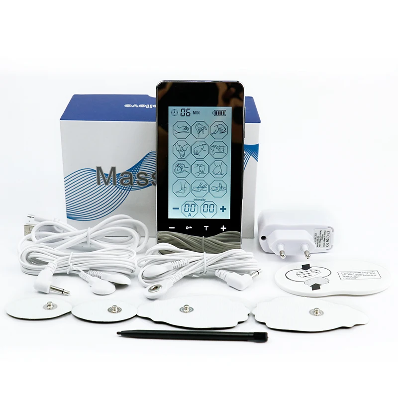 LED Dual Output 12 Mode Digital TENS Pulse Acupuncture Massager Electrical Muscle Stimulator Full Body Relax Therapy Pain Relief | Красота и