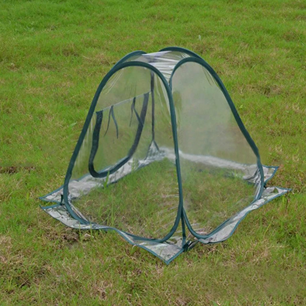 

Rainproof Transparent Plant Bag Garden Cover Folding Flower Grow Tent Outdoor Indoor Greenhouse with Opening Window