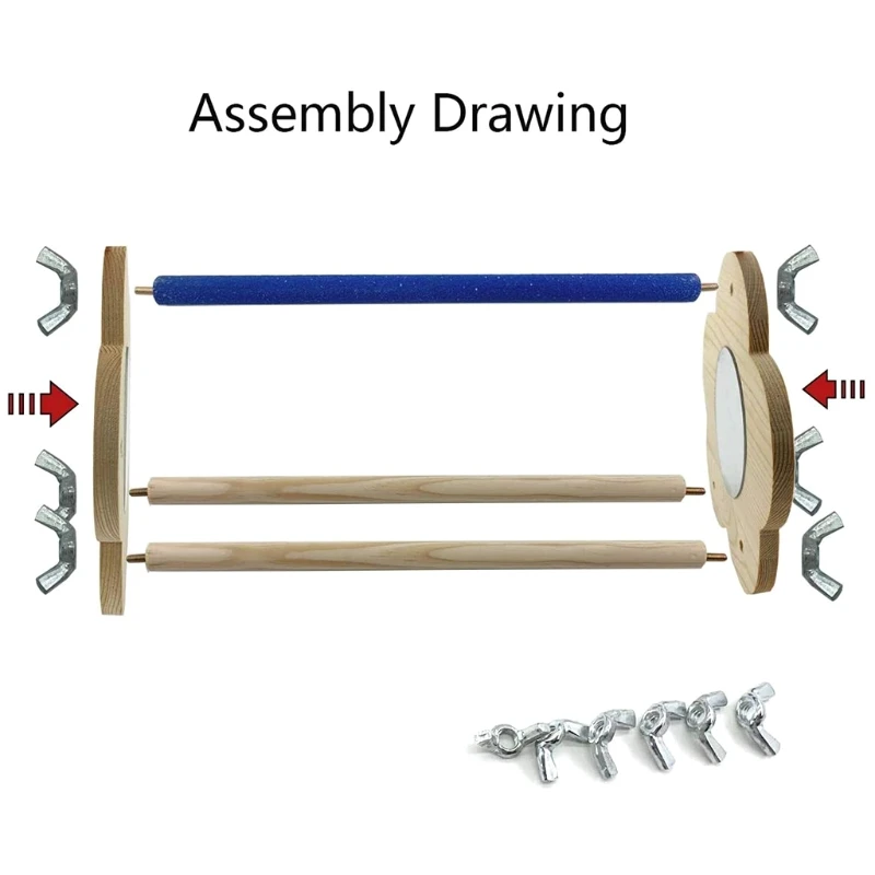 

Toy for Chicken Ladder Desktop Stand Perch Birds Hanging Cage Wooden Playground Chickens Training Platform Pet Toy Bird LX9C