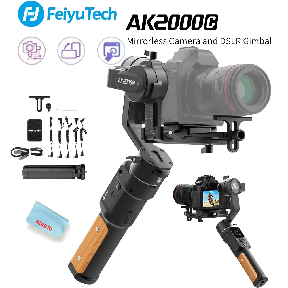 FEIYUTECH AK2000C 3 х осевой Ручной Стабилизатор камеры для DSLM/цифрового