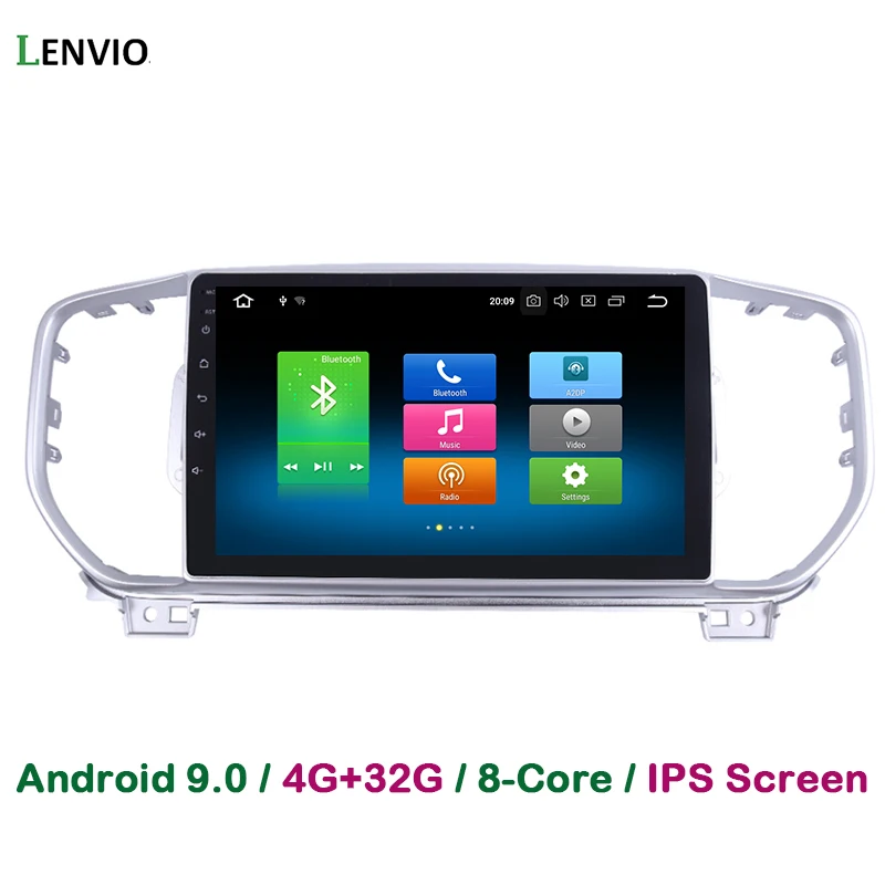 Lenvio 4 Гб ОЗУ 32 ПЗУ Восьмиядерный Android 9 0 автомобильный DVD GPS навигационный плеер для