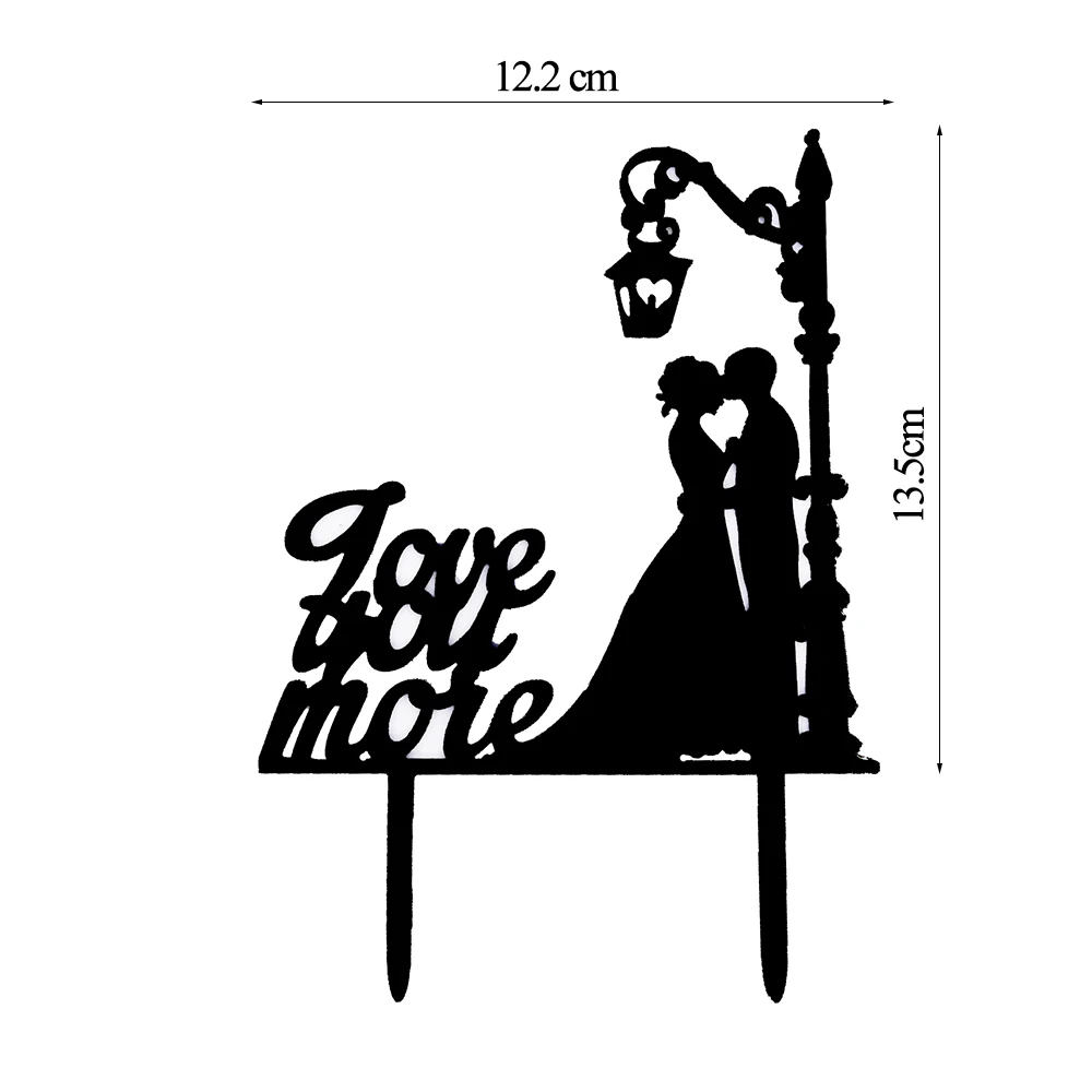 Cake Topper 35 Украшения на свадебный торт, фигурки из черного цвета в виде жениха и невесты Mr Mrs с кошечкой для маленьких собак торт топпера, свадебные Обручение вечерние украшения торта вечерние свадебные сувениры - Цвет: Cake Topper 35