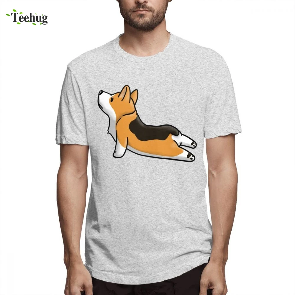 Для магнезия для корги Йога поза футболка 2019 новый свитер с круглым вырезом