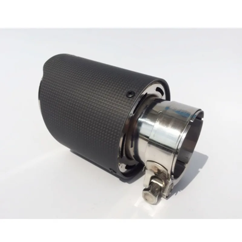 1 шт. Автомобильный Универсальный глянцевый выхлопной глушитель из углеродного