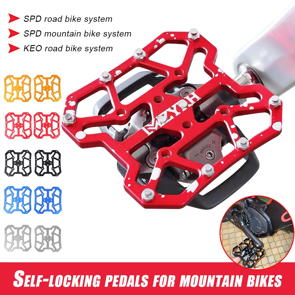 

2pcs Aluminum Alloy Bike Clipless Pedal Platform Adapters for SPD KEO Pedals MTB Road Bicycle Accessories