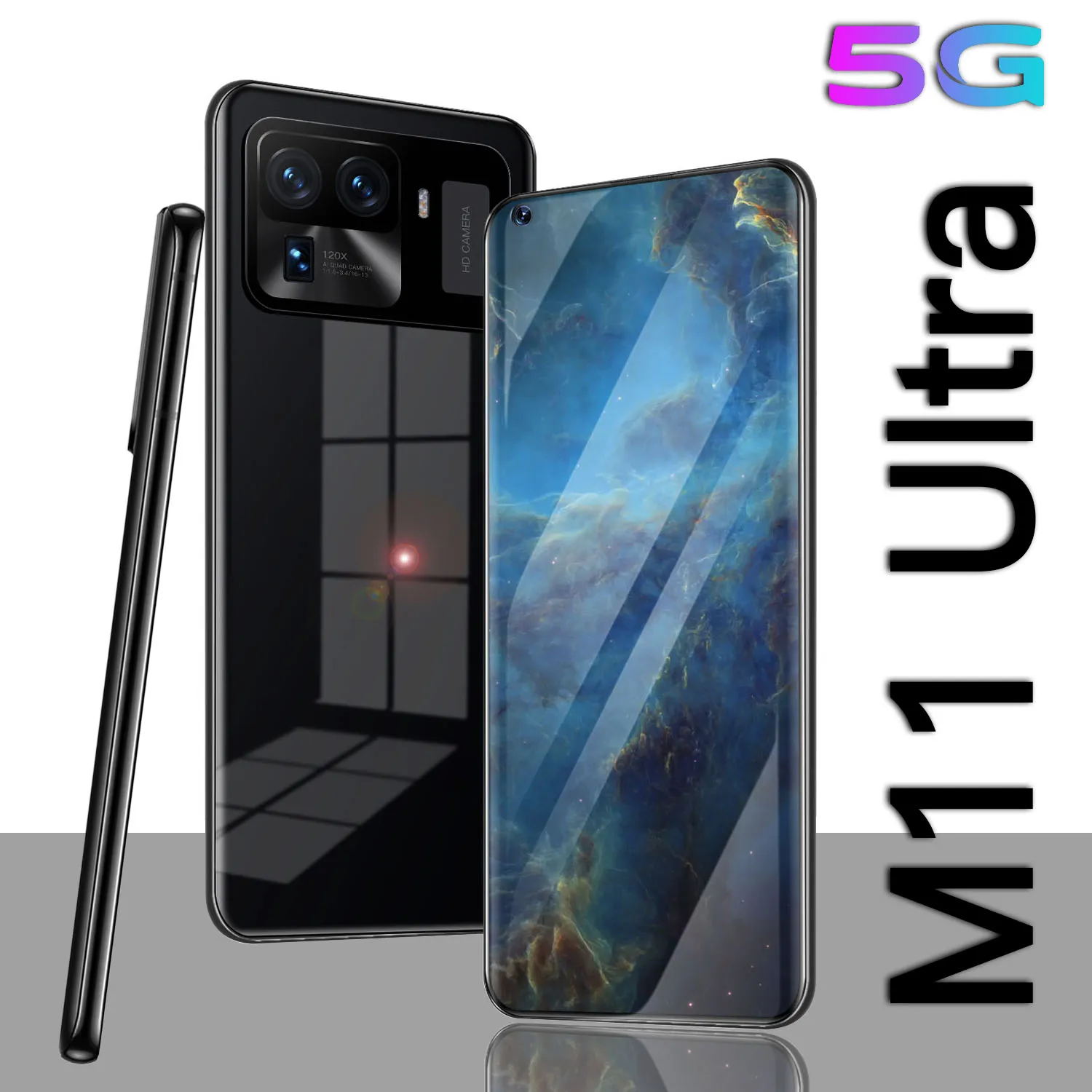 M11 Ultra-Tel&eacute;fono M&oacute;vil Inteligente versi&oacute;n Global, smartphone con 5G, 16GB de RAM, 512GB de ROM, 10 n&uacute;cleos, + 48MP 24MP, Android 10, 6800mAh, identificaci&oacute;n facial-0