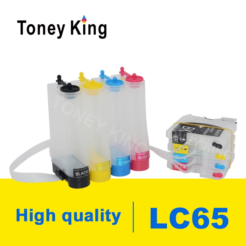 

Toney universal (король LC11 LC16 LC38 LC61 LC65 LC67 LC980 LC990 LC1100 СНПЧ подачи чернил Системы для Brother DCP-J140W 145C 165C 185C принтер
