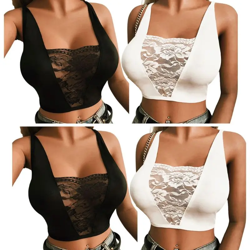 Женский сексуальный топ с глубоким v образным вырезом на тонких бретельках без