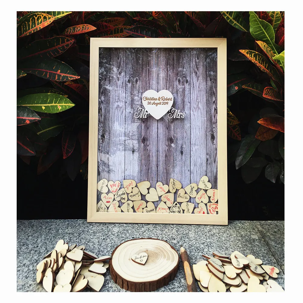 Деревянная Свадебная Гостевая книга в деревенском стиле для празднования дня