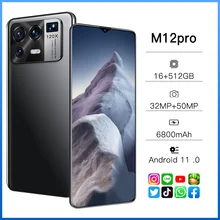 Xiao M12 Pro Global Version Qualcomm 888 16GB 512GB6800mAh 5G 6.7 Inch Mobile Phone 10 Core Cellphone 4G LTE Smartphone Network