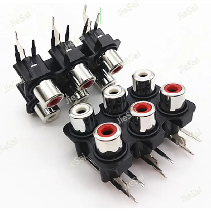 

2pcs AV6-7 Audio Video Panel TV 6 Position RCA Lotus Interface Audio Socket AV Signal Speaker Socket Connector