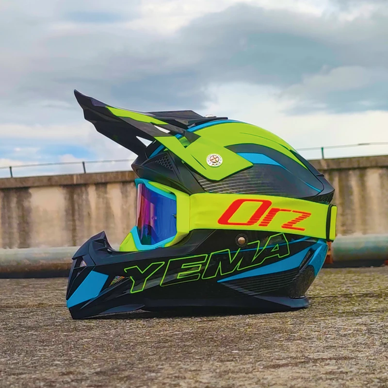 Мотоциклетный шлем Motocros Kask гоночный классический для мотокросса и спуска с горы