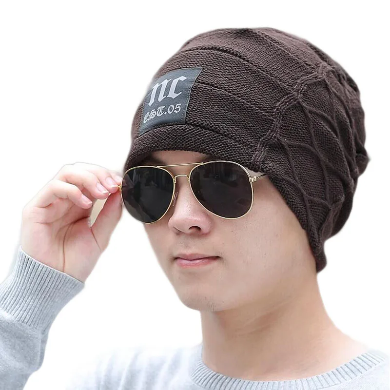 2019 Стильные Шапки облегающие шапки зимние Мужская плотная теплая зимняя шапка