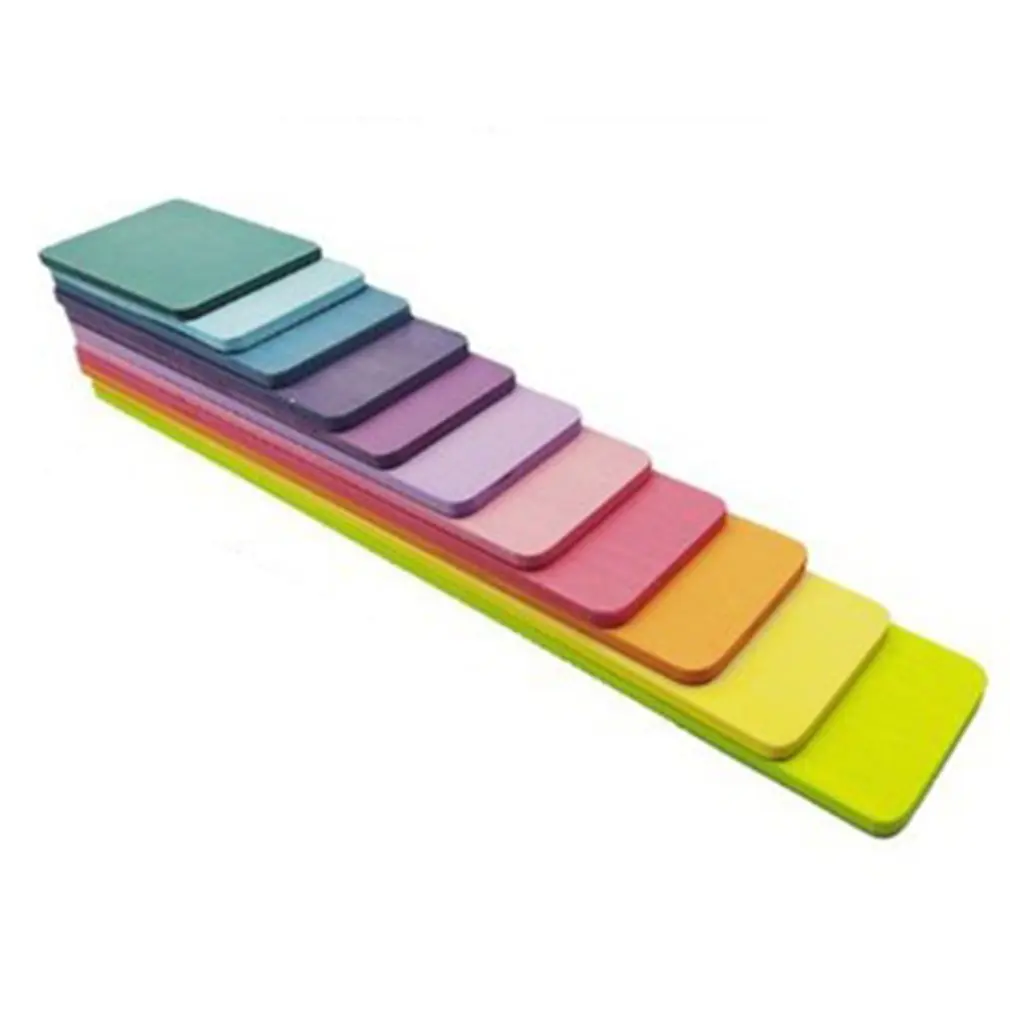 

Children'S 12-Color Arched Solid Wood Toy Rainbow Building Blocks Kindergarten Puzzle Early Education Stacking Wooden Toys