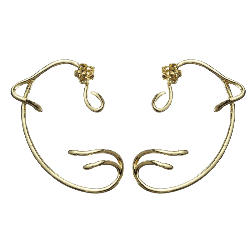 20 шт./лот Оптовая Продажа Модные золотые очаровательные серьги Красавица и