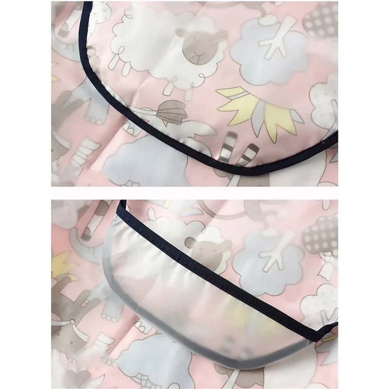 

Baby Bandana Bibs Cute Colorful Cartoon Bibs Waterproof Infant Eating Children Drawing Long Sleeve Apron Baby Self Feeding Bib