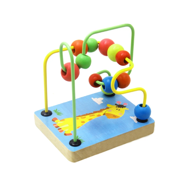 Детский Красочный Деревянный Мини-лабиринт с бусинами математическая игрушка