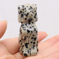 natural gem stone cute animal puppy dog home furnishing ornaments decorations birthday children personalized gifts 20x52mm
