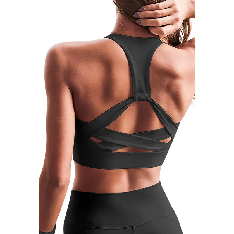 

Amazon Cross Border Cross Joint Sports Brassiere Beauty Back Gym Clothes Shock-resistant Sports Vest Yoga 262008