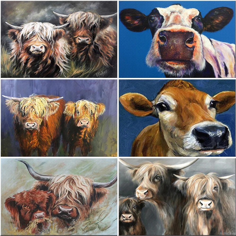 

Diamond Painting Full Square/Round Drill Yak Cow Bead Embroidery Jewelry Cross Stitch Crystal Mosaic Wall Art Picture Home Decor