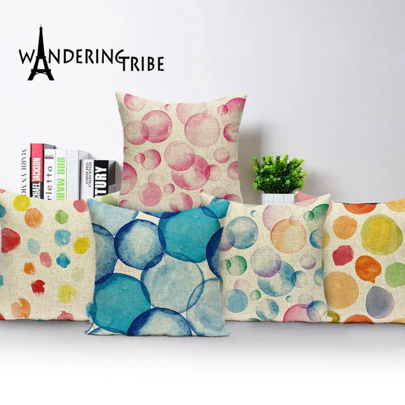 Геометрические чехлы для подушек цветные декоративные наволочки дома Осенние