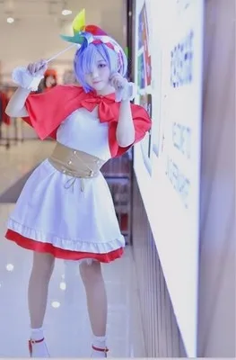 

Anime Re Zero Kara Hajimeru Isekai Seikatsu Rem RAM Cosplay Costume Little Red Riding Hood Maid Dress Uniform Outfit For Women