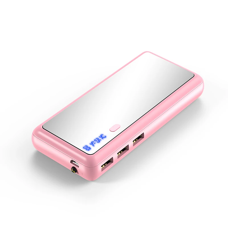 Pink 10000mAh Портативный внешний аккумулятор для сотового телефона, запасная батарея, внешний аккумулятор, Внешнее зарядное устройство для Xiaomi Iphone, зарядное устройство, источник питания - Цвет: Pink 10000mAh