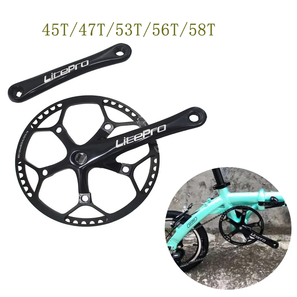 

Bike 170mm Aluminum Crankset BCD130mm Chainwheel Fit Crank Cycling 45-58T