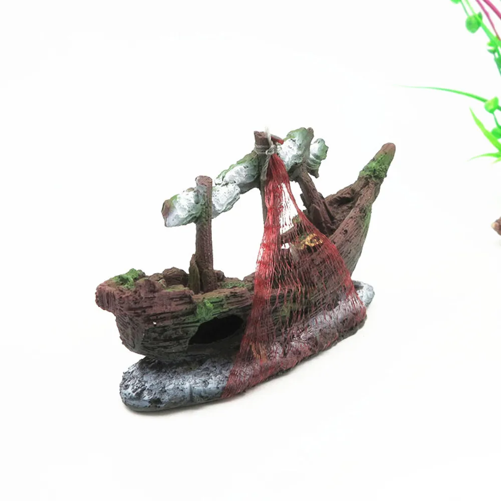 HSU 2019 Горячая продажа аквариум аквариумное украшение развалины парусная лодка