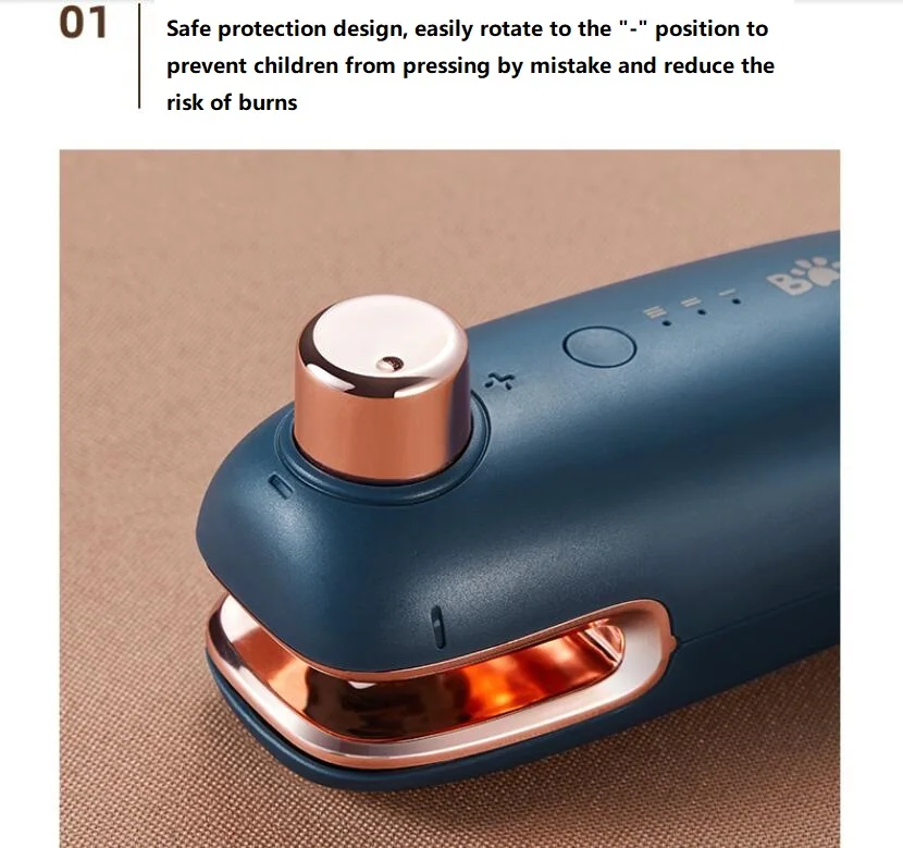

USB Rechargeable Electric Sealing Machine Mini Portable Pressing Plastic Bag Heating Sealer 3 Gear Adjustment