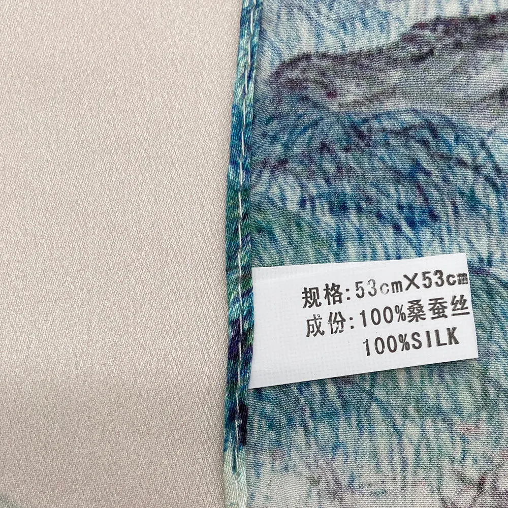 100% шелковый шарф для женщин маленький квадратный платок из чистого шелка с