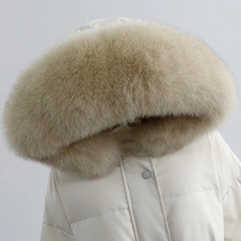 Fitaylor/зимняя Большая куртка с капюшоном и натуральным меховым воротником Женская