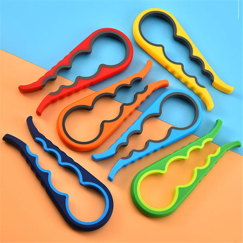

1pcs 4 in 1 Bottle Opener Multi Purpose Screw Cap Jar Openers Bottle Lid Grip Wrench Kitchen Accessories Kitchen Gadgets