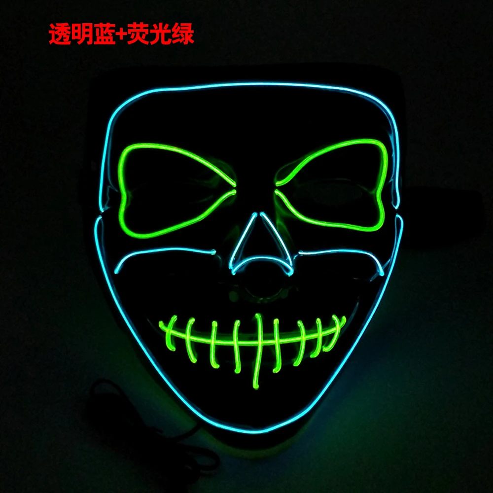 Маска для Хэллоуина V одежда клоуна череп светодиодный свет Вечерние Маски