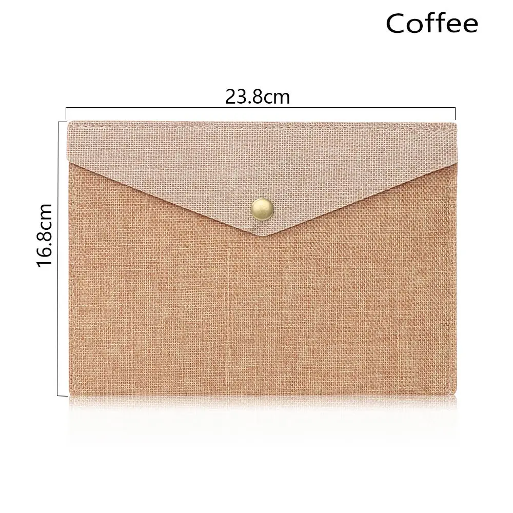 Coffee S 1 шт., А4/А5, имитация льна, Большая вместительная сумка для документов, простая элегантная холщовая фетровая сумка, портфель, папка для документов, офисные принадлежности - Цвет: Coffee S
