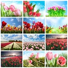 Набор для алмазной живописи 5D, тюльпан, цветок, морское искусство, Постер сделай сам, вышивка-мозаика стразами, вышивка крестом, домашний декор, полная дрель