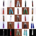 Крафт-Бусы Простой Стиль Посеребренная шестиугольная Призма натуральный камень тигровый глаз кулон Модные ювелирные изделия