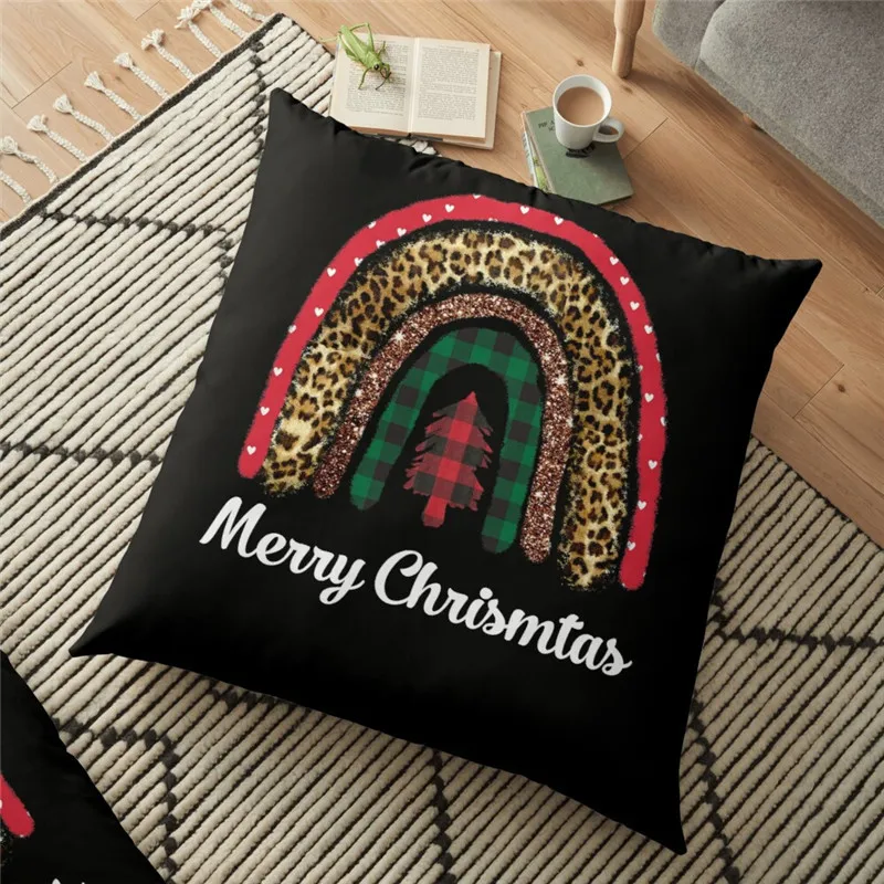 

Рождественская наволочка с винтажным рождественским принтом 45*45 см, рождественские подарки, рождественские декоративные подушки для дома ...