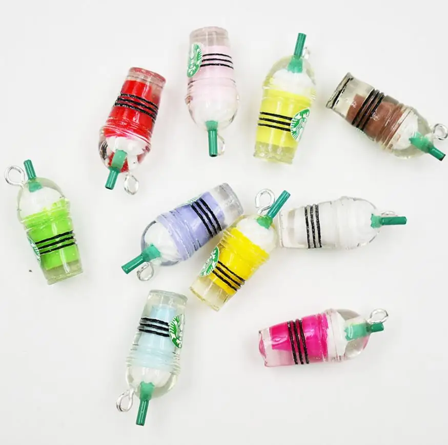 Подвеска в виде кофейной чашки для слайма еда мороженое глина наполнитель