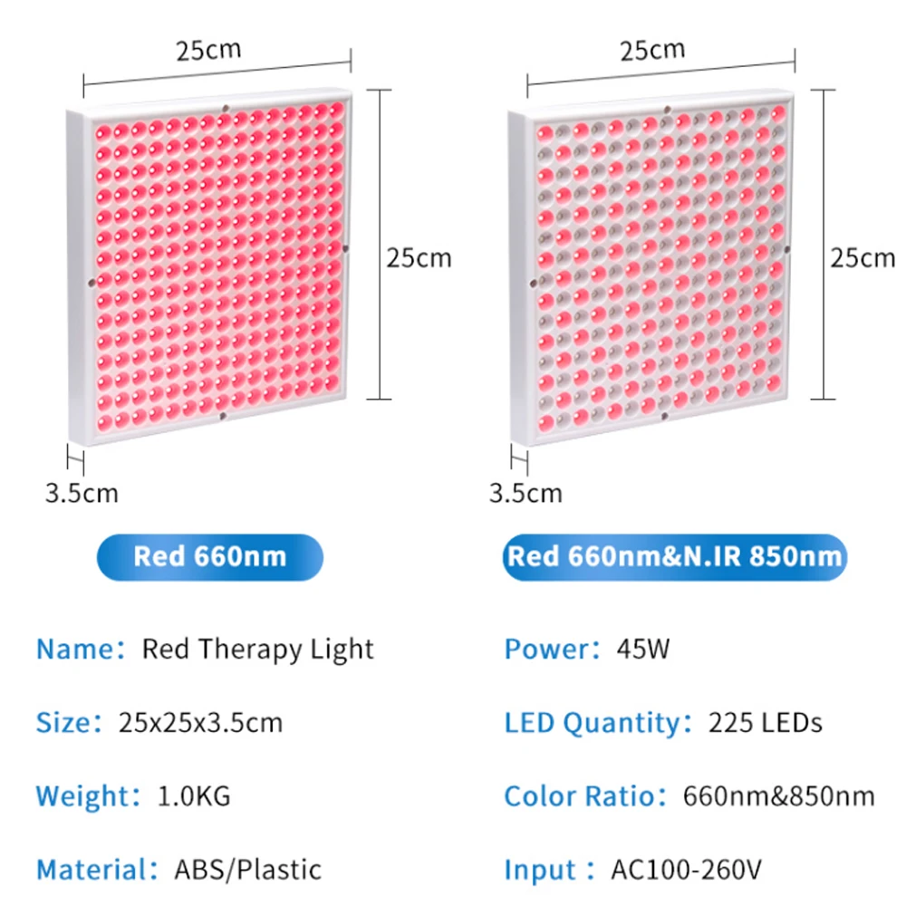 New Non flicker 45W Red 660nm Anti aging LED Light Therapy 850nm Infrared Beauty Device Grow Lights|Фитолампы| |