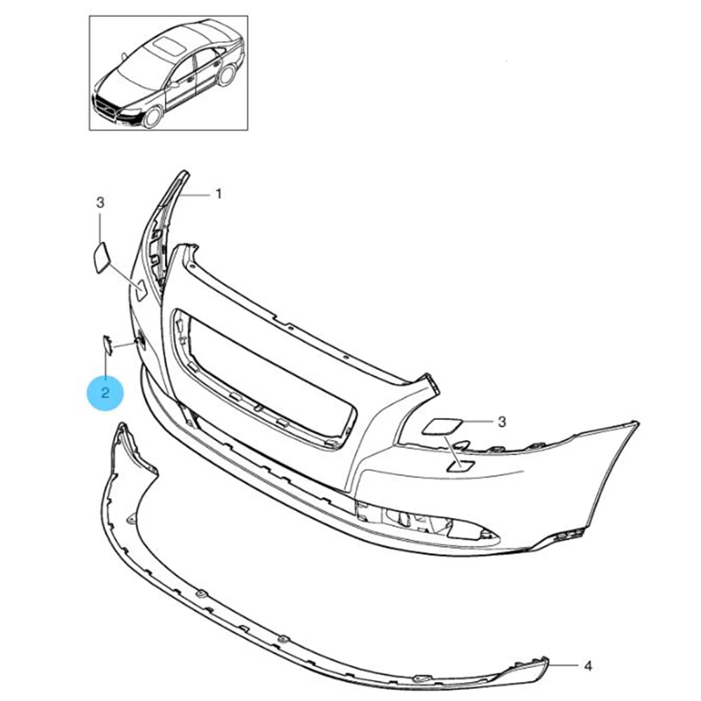 39886277 30744906 Решетка переднего бампера буксирный крюк Крышка для Volvo S40 2008 2009 2010 2011 2012