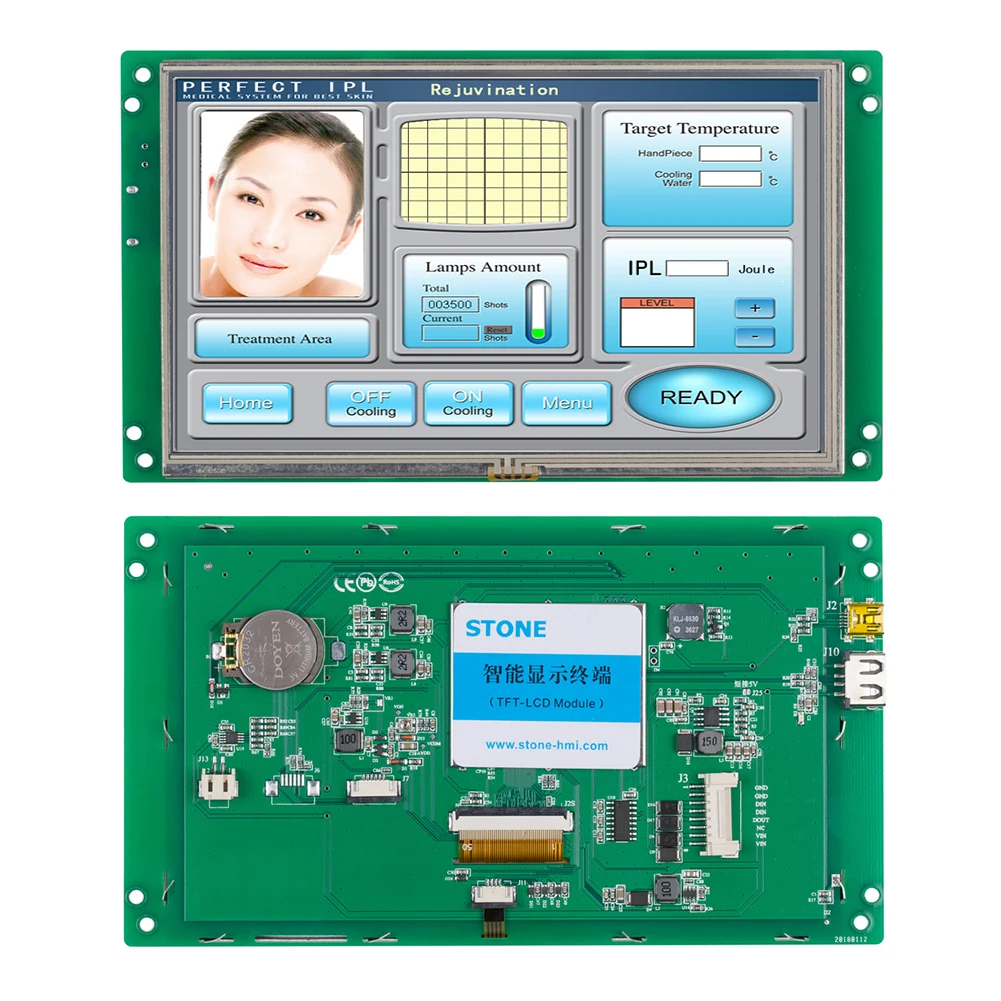 Industrial Embedded/ Open Frame LCD Display 7 inch with Controller Board Support Any MCU