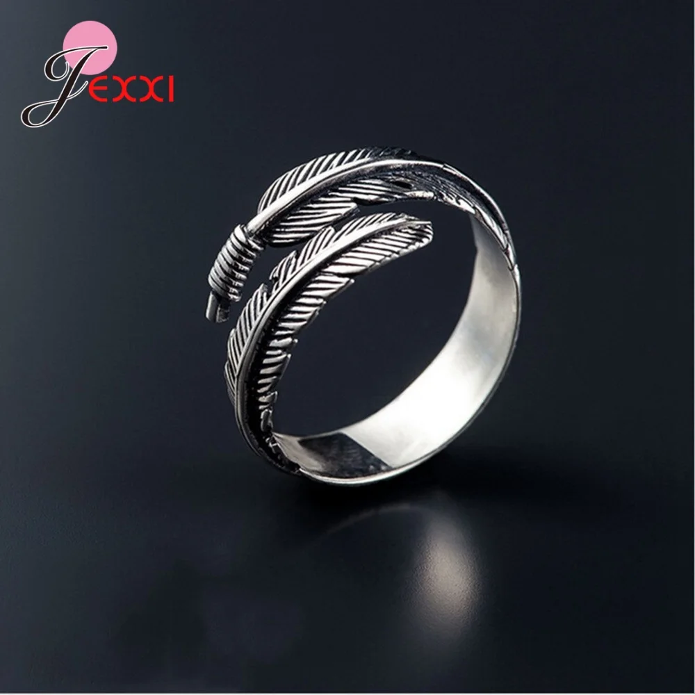 Регулируемое Винтажное кольцо из стерлингового серебра 925 пробы с открытыми