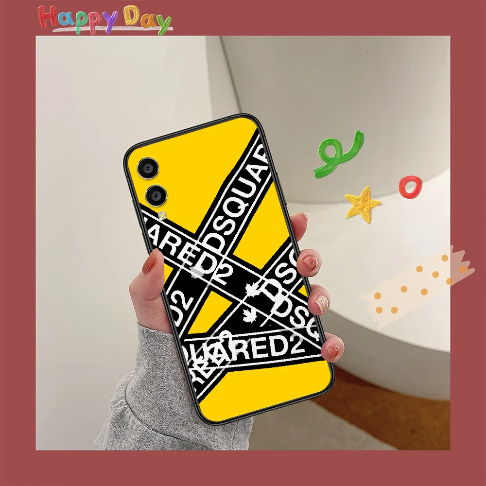 

DSQ2 Italian Fashion Brand D2 Phone Case For HUAWEI Honor 6 7 8 A 9 X Mate 10 20 30 i Lite Pro Y7 2019 black Funda Trend Etui 3D