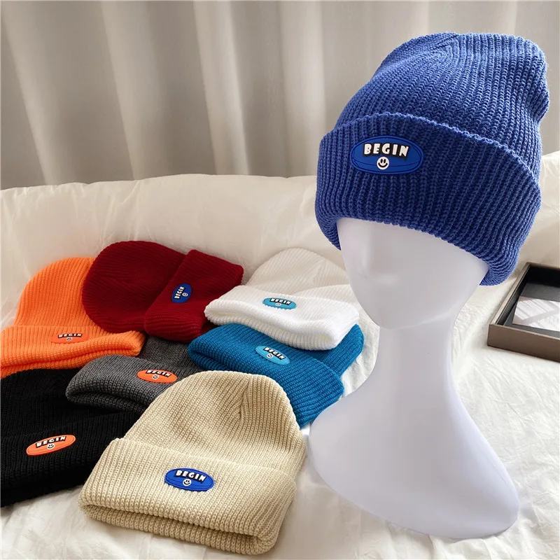 Knit Unisex Hats For Women Knit Cap Fashion Solid Warm Couple Cap Lady Thread Knitted Beanie Chapeau Female Bonnet шляпа женская